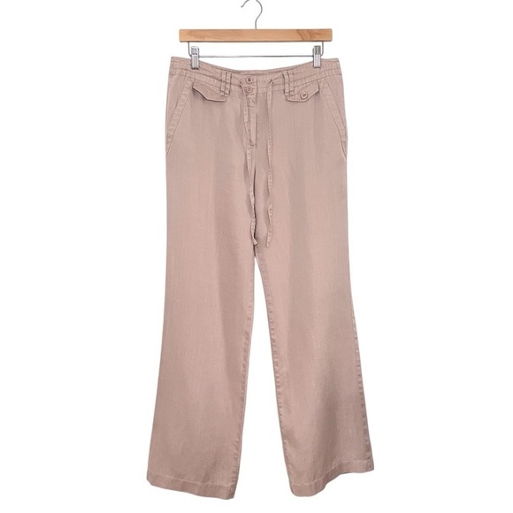 Sandro Relaxed Linen Pant Blush 8 - Picture 1 of 12
